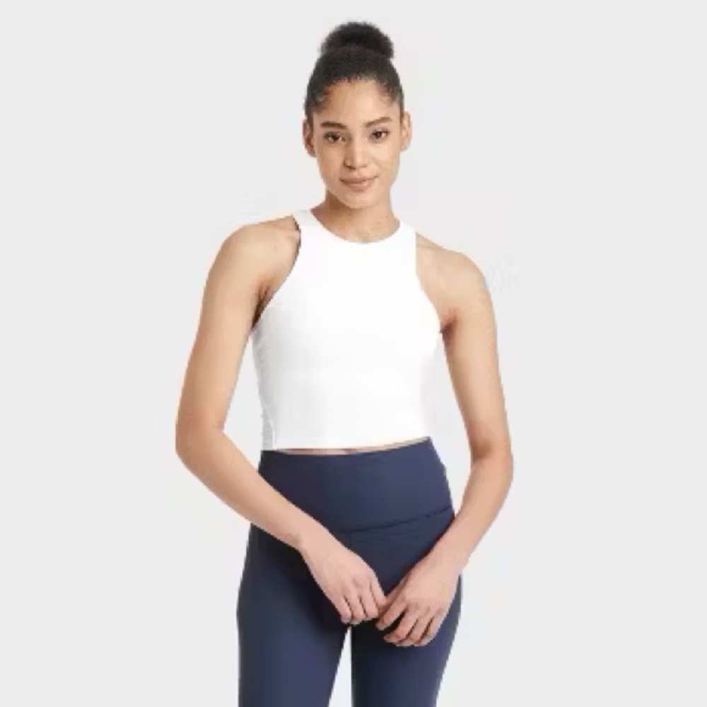 All in Motion White Racerback Top